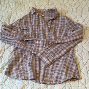 Basic plaid shirt (thin material)